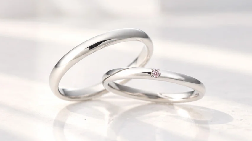 Hora（オーラ） 天然ピンクダイヤモンドの結婚指輪